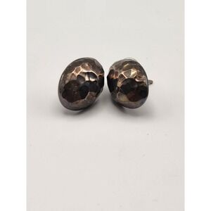 Vintage Hammered Sterling Silver Stud Earrings 925